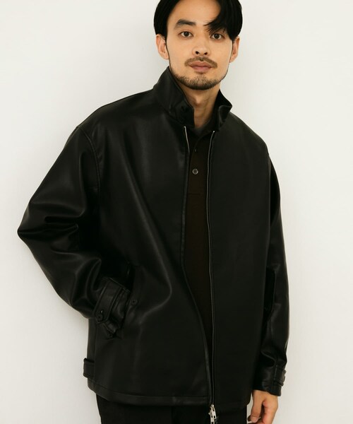 URBAN RESEARCH DOORS(アーバンリサーチドアーズ)の「FL ハリントンジャケット(ライダースジャケット・メンズ・BLACK・M/L)」の4枚目の写真
