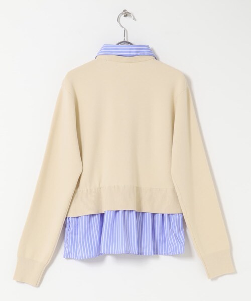 ITEMS URBANRESEARCH（アイテムズ アーバンリサーチ）の「シャツレイヤーニットカーディガン（ニット/セーター・レディース・OFF/NVY/GRY・Free）」の10枚目の写真
