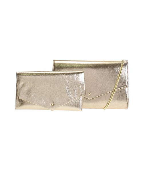 LAGUNAMOON（ラグナムーン）の「LADY シャインクラッチBAG（クラッチバッグ・レディース・ブラック/ミントグリーン/ゴールド/ブロンズ・F）」の3枚目の写真