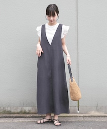 ITEMS URBANRESEARCH | 『イージーケア/接触冷感/UVカット』SMOOTH LINEN TOUCH ジャンスカ(ジャンパースカート)