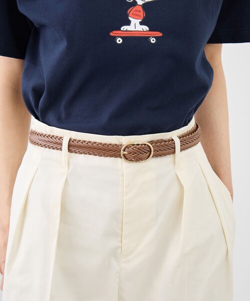 ROPE' PICNIC(ロペピクニック)の「22mmボンデッドレザーファイバーメッシュベルト(ベルト・レディース・ブラック/キナリ/ブラウン・F)」の3枚目の写真
