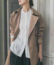 URBAN RESEARCH DOORS | フロントフリルスタンドカラーブラウス(シャツ/ブラウス)