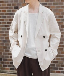 ITEMS URBANRESEARCH | 『セットアップ対応』Linen Blend Double Jacket(テーラードジャケット)