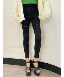 EMODA | ダブルラインハイウエストパギンス(デニムパンツ)