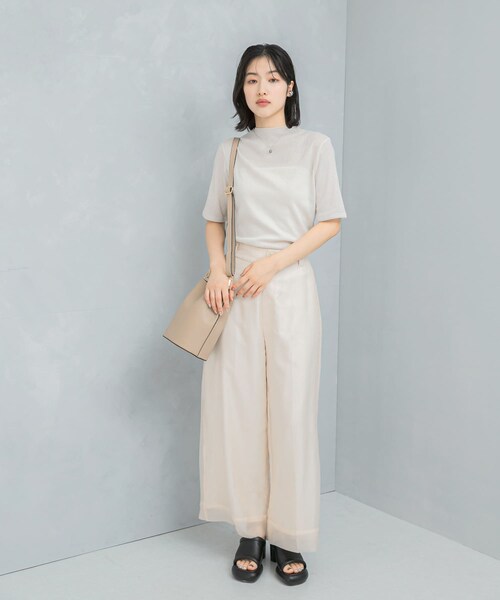 URBAN RESEARCH ROSSO（アーバンリサーチロッソ）の「ラメシアーカットソー（Tシャツ/カットソー・レディース・OFF/MAUVE/BLACK・FREE）」の10枚目の写真