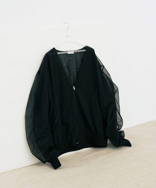 LAATO（ラート）の「organdy blouson（ブルゾン・レディース・インク/クリーム・FREE）」の3枚目の写真