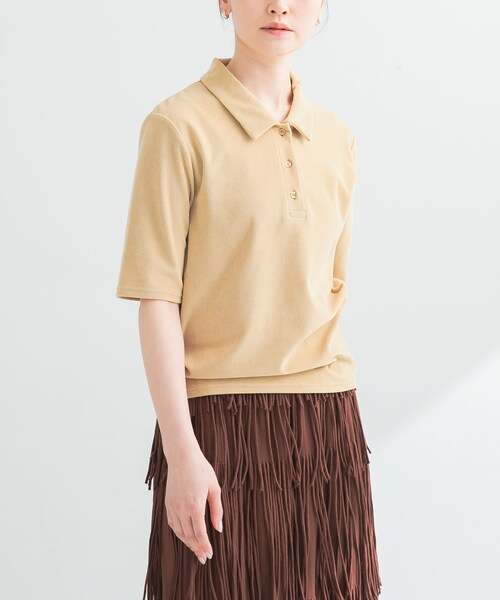 URBAN RESEARCH(アーバンリサーチ)の「パイルポロ衿カットソー(Tシャツ/カットソー・レディース・GRAY/YELLOW・FREE)」の17枚目の写真