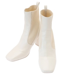 MERCURYDUO | ニットドッキングスクエアショートブーツ(ブーツ)