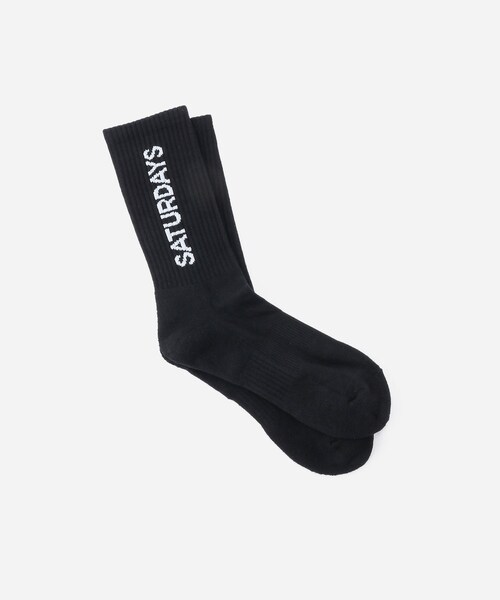 Saturdays NYC(サタデーズ ニューヨークシティ )の「LOGO SOCK(ソックス/靴下・レディース・ブラック/ホワイト・F)」の5枚目の写真