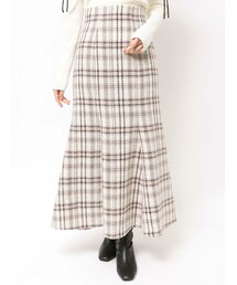 MERCURYDUO | オリジナルロービングチェックマーメイドスカート(スカート)