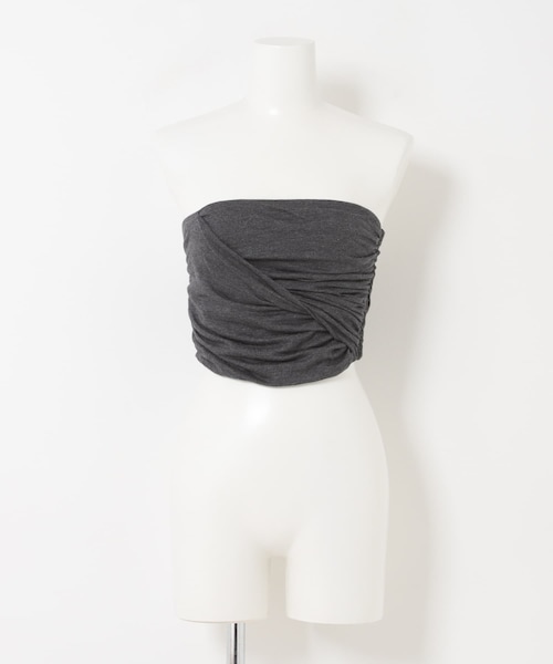 URBAN RESEARCH(アーバンリサーチ)の「GANNI DRAPED BANDEAU TOP(チューブトップ・レディース・PHANTOM・36)」の1枚目の写真