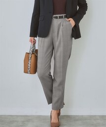 7days Life Styling | 【レディーススーツ】セットアップ対応タックテーパードパンツ（上下別売・多機能360°ストレッチ素材シリーズ）(スーツパンツ)