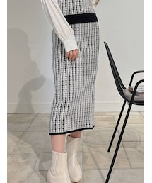 RESEXXY | ツイードニットタイトスカート【セットアップ着用可能】(スカート)