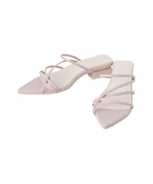 MERCURYDUO（マーキュリーデュオ）の「ナローストラップポイントトゥサンダル（サンダル・レディース・オフホワイト/ブラック/ラベンダー・36/38）」の5枚目の写真