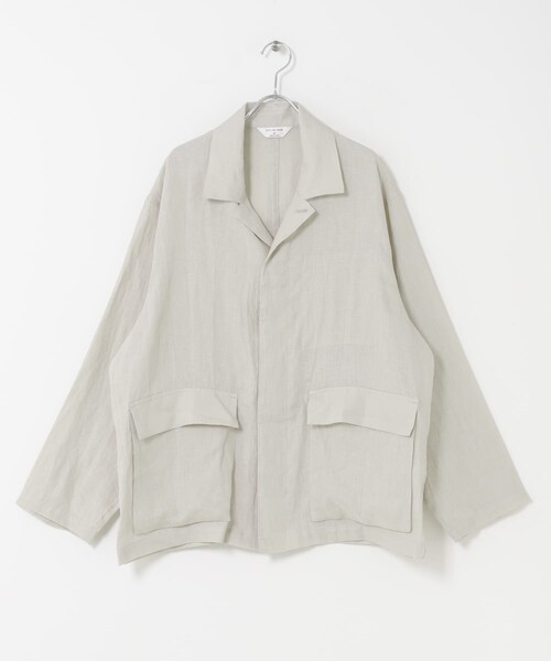URBAN RESEARCH DOORS（アーバンリサーチドアーズ）の「STILL BY HAND　リネンシャツカバーオール（カバーオール・メンズ・TAUPE/BLACK/BLUE GREY・46/48）」の5枚目の写真