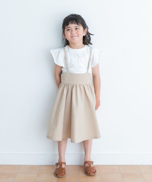 URBAN RESEARCH DOORS(アーバンリサーチドアーズ)の「キャミソールジャンパースカート(KIDS)(ワンピース・キッズ・KHAKI/BEIGE・105/120/135)」の6枚目の写真