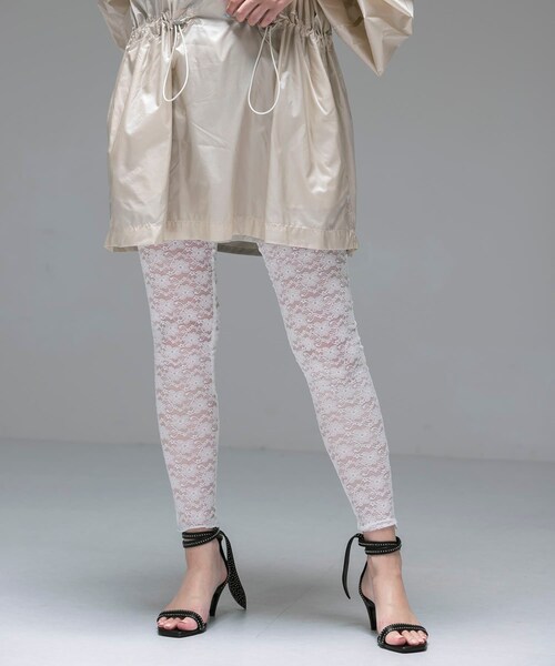 URBAN RESEARCH（アーバンリサーチ）の「ambiguous　Lace Long Leggings（レギンス/スパッツ・レディース・WHITE/BLACK・FREE）」の8枚目の写真