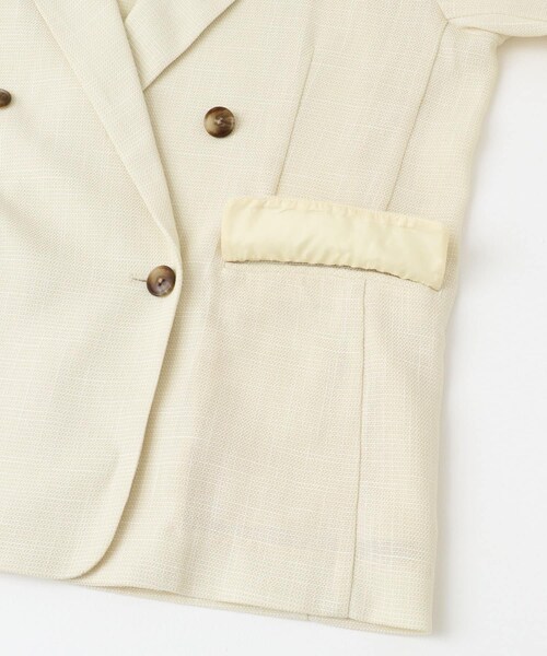 URBAN RESEARCH ROSSO（アーバンリサーチロッソ）の「カラミダブルジャケット（テーラードジャケット・レディース・black×off/beige×off・36/38）」の13枚目の写真