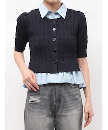 LAGUNAMOON | デタッチャブルペプラムニットカーディガン(ニット/セーター)