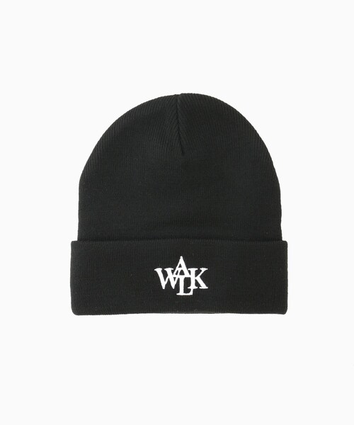 ADAM ET ROPE'（アダムエロペ）の「【WALK IN PARIS/ウォーク イン パリス】Black signature beanie（ニットキャップ/ビーニー・メンズ・ブラック・F）」の2枚目の写真