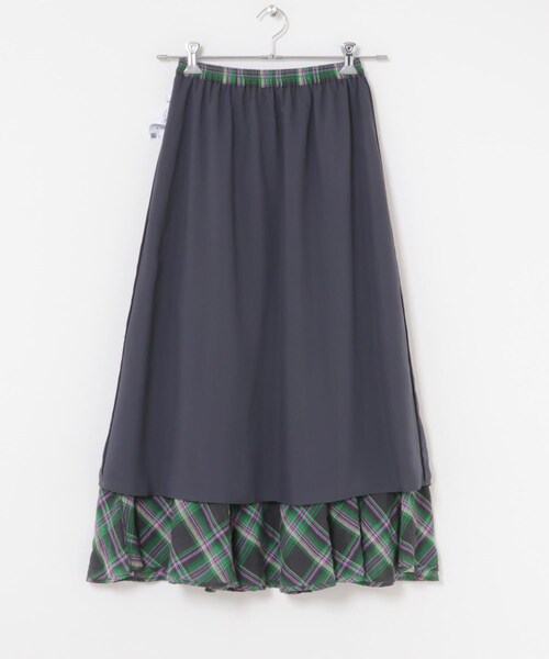 ITEMS URBANRESEARCH（アイテムズ アーバンリサーチ）の「チェック切替えスカート（スカート・レディース・GRN/PPL・Free）」の12枚目の写真