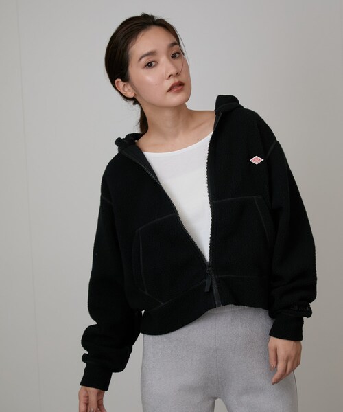 NERGY(ナージー)の「DANTON #DT-C0363 POL_ZIP PARKA(パーカー・レディース・ブラック/キナリ・M)」の17枚目の写真