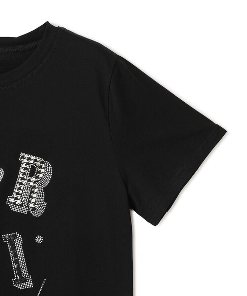 Jayro（ジャイロ）の「PARISキラキラロゴTシャツ（Tシャツ/カットソー・レディース・ブラック系/ホワイト系・F）」の8枚目の写真