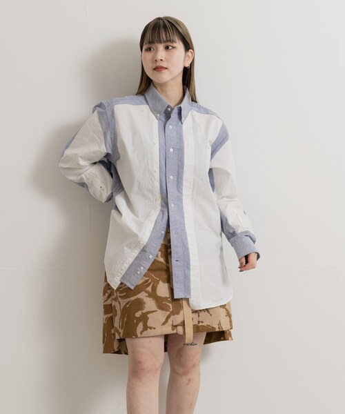 THE GOODLAND MARKET（ザグッドランドマーケット）の「SREU　SREU-Transposed Shirts（シャツ/ブラウス・レディース・BLUxWT2/WTxST 1/WTxST 2/BLUxWT1・2）」の10枚目の写真