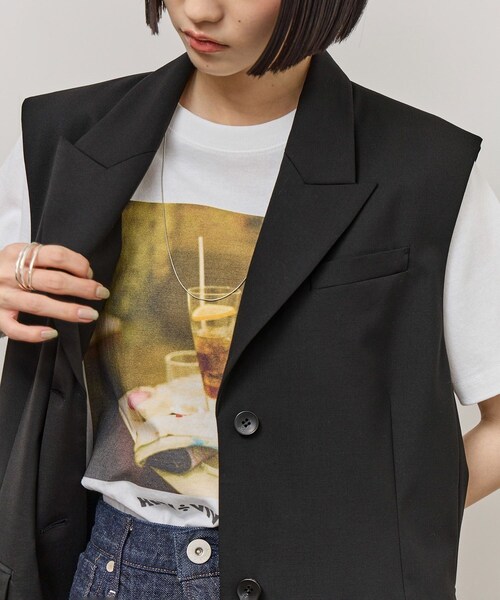 ADAM ET ROPE'(アダムエロペ)の「ジャケットジレ(ベスト・レディース・ブラック/ブラウン系・36/38)」の9枚目の写真