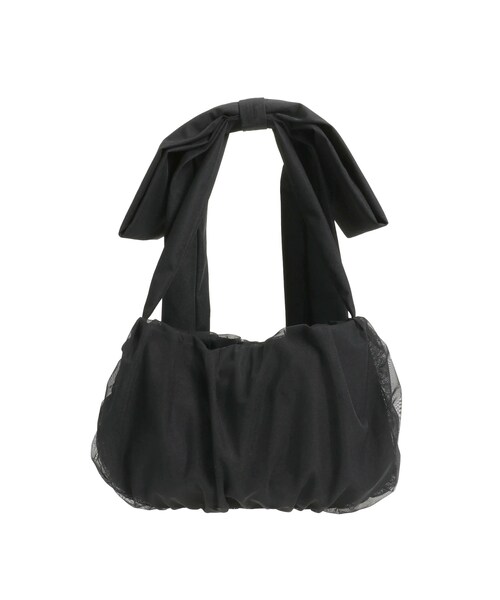 LAGUNAMOON（ラグナムーン）の「メッシュリボンバッグ（ショルダーバッグ・レディース・ブラック・F）」の2枚目の写真