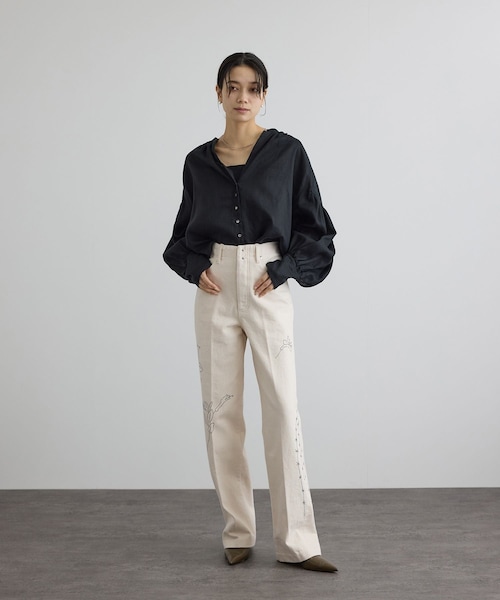 ADAM ET ROPE'（アダムエロペ）の「【J'aDoRe・一部店舗限定】【TANAKA（タナカ）】THE JEAN TROUSERS（デニムパンツ・レディース・ホワイト系・25/26/27/28）」の10枚目の写真