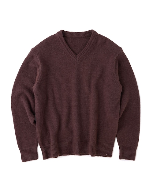 ADAM ET ROPE'(アダムエロペ)の「MU BRUSHED V NECK PUD PULLOVER KNIT(ニット/セーター・レディース・ダークブラウン/ベージュ/ネイビー/サックス・38/40/42)」の1枚目の写真