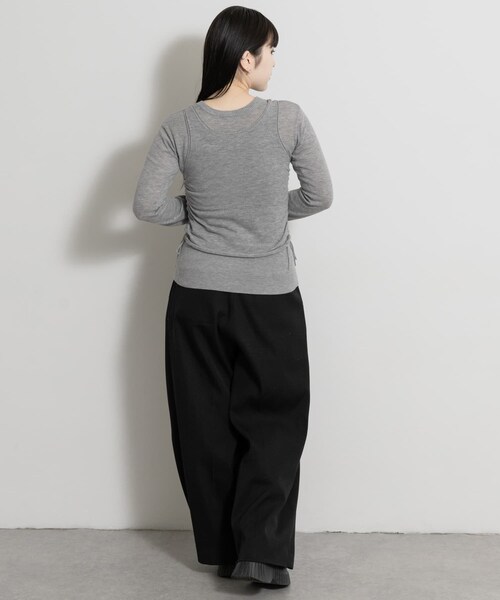 THE GOODLAND MARKET（ザグッドランドマーケット）の「cwtch　LAYERED KNIT TOPS（カーディガン/ボレロ・レディース・NAVY/RED/SAGE/B.GRAY/KHAKI・Free）」の12枚目の写真