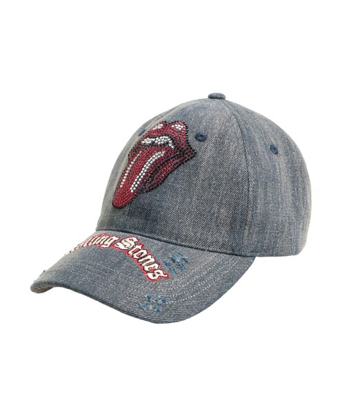EVRIS（エヴリス）の「【ザ・ローリング・ストーンズ】ラインストーンCAP（キャップ・レディース・ブラック/ブルー・F）」の5枚目の写真