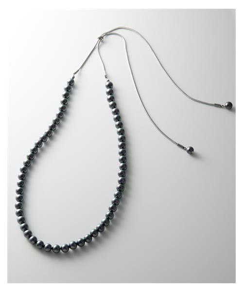 nissen（ニッセン）の「フリーアジャスター　日本製貝パールネックレス（選べる玉径・人工真珠）（ネックレス・メンズ・パールホワイト/ブラックパール・玉径=約6.5mm/玉径=約7.5mm）」の12枚目の写真