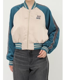 EVRIS | エンブロイダリーサテンブルゾン(ブルゾン)