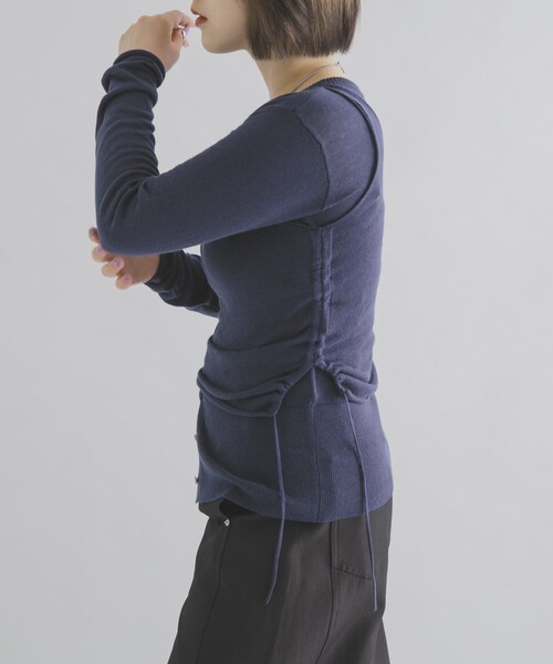 THE GOODLAND MARKET（ザグッドランドマーケット）の「cwtch　LAYERED KNIT TOPS（ニット/セーター・レディース・GRAY/NAVY/BERRY/YELLOW・Free）」の17枚目の写真
