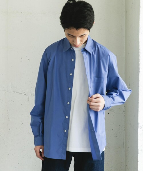 URBAN RESEARCH DOORS(アーバンリサーチドアーズ)の「TCブロードレギュラーカラーロングスリーブシャツ(シャツ/ブラウス・メンズ・BLUE/CHECK/STRIPE・M/L)」の6枚目の写真