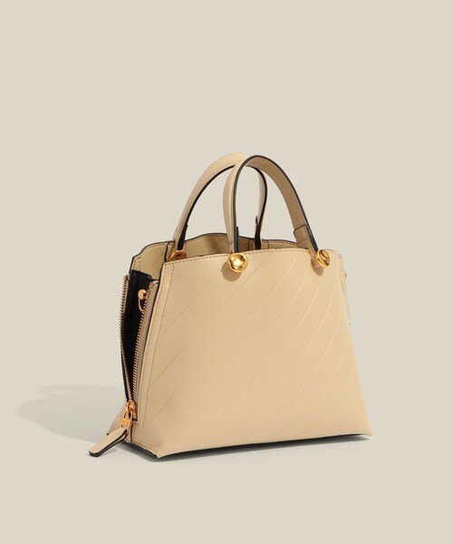 ROPE'（ロペ）の「【E'POR】【数量限定】 Y BAG Mini Emboss【超軽量】（ハンドバッグ・レディース・ブラック/ベージュ・F）」の2枚目の写真