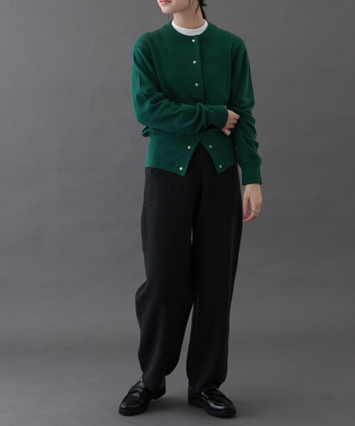 URBAN RESEARCH DOORS(アーバンリサーチドアーズ)の「FORK&SPOON コットンウールニットパンツ(その他パンツ・レディース・CHARCOAL/BROWN・1/2)」の9枚目の写真