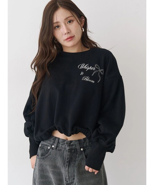 CALNAMUR（カルナムール）の「バックリボンスウェットトップス（スウェット・レディース・ホワイト/グレー/ブラック/イエロー・F）」の6枚目の写真