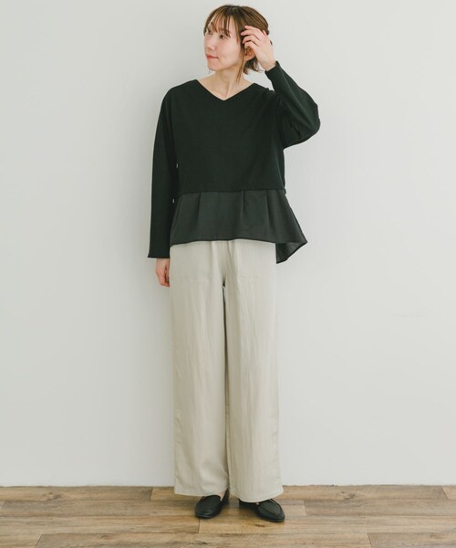 ITEMS URBANRESEARCH（アイテムズ アーバンリサーチ）の「カットミラノドッキングプルオーバー（Tシャツ/カットソー・レディース・BORDER/OFF/BLK・FREE）」の15枚目の写真