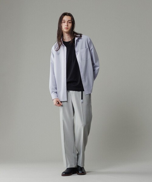 ADAM ET ROPE'（アダムエロペ）の「【NIKKE】レギュラーカラー シャツ / ウォッシャブル（シャツ/ブラウス・メンズ・ブラック/ネイビー/ラベンダー・L/M）」の19枚目の写真