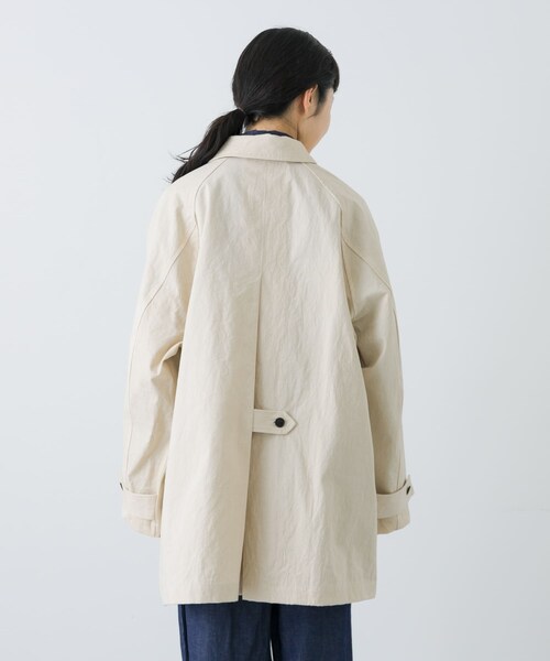 かぐれ(カグレ)の「コットンバックタックショートコート(テーラードジャケット・レディース・IVORY/BEIGE/BLACK・Free)」の5枚目の写真