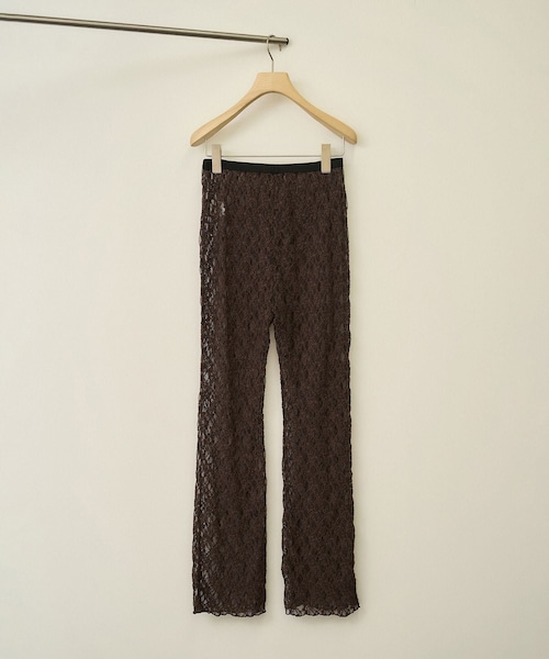 ADAM ET ROPE'（アダムエロペ）の「シアーレースレギンス［ストレッチ］（レギンス/スパッツ・レディース・ブラック/オフホワイト/ブラウン系・F）」の12枚目の写真