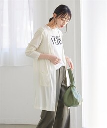 nissen | カットソーロング丈カーディガン＜大きいサイズ有＞(カーディガン/ボレロ)