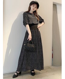 dazzlin | ウエストマークプリントワンピース(ワンピース)