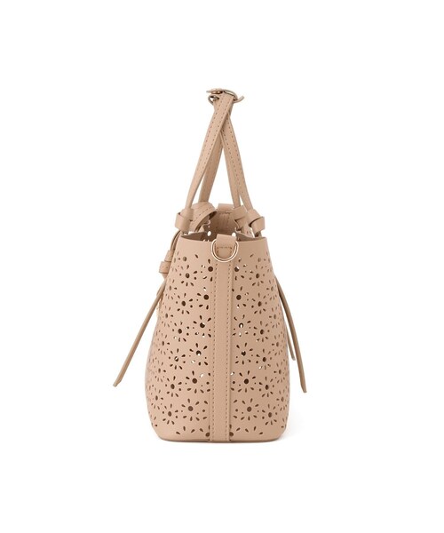 ROPE' PICNIC(ロペピクニック)の「フルーレットパンチングレースミニショルダーバッグ/2WAY(ショルダーバッグ・レディース・オフホワイト/ブラウン/ベージュ系・F)」の6枚目の写真
