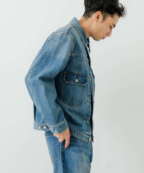 URBAN RESEARCH(アーバンリサーチ)の「13.5oz DENIM TYPE 2nd JACKET(デニムジャケット・メンズ・INDIGO/LT INDIGO/BLACK・S/M/L)」の22枚目の写真