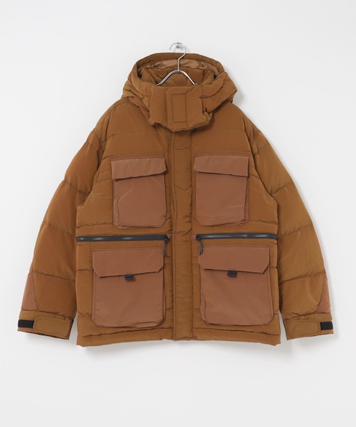 EKAL（エカル）の「WHITE MOUNTAINEERING　RIPSTOP DOWN JACKET（その他アウター・メンズ・BLACK/BROWN・2/3）」の2枚目の写真